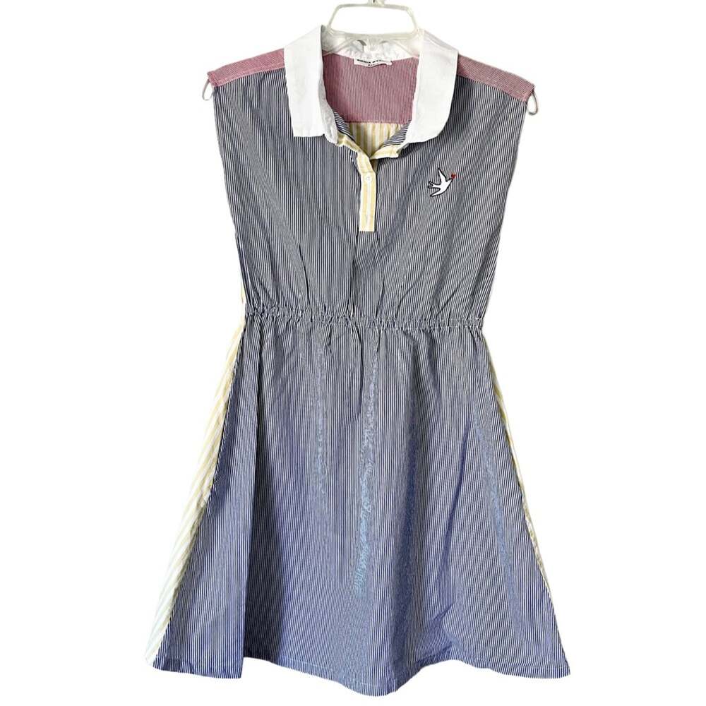 SONIA RYKIEL PARIS Flora striped sleeveless dress size 14 designer